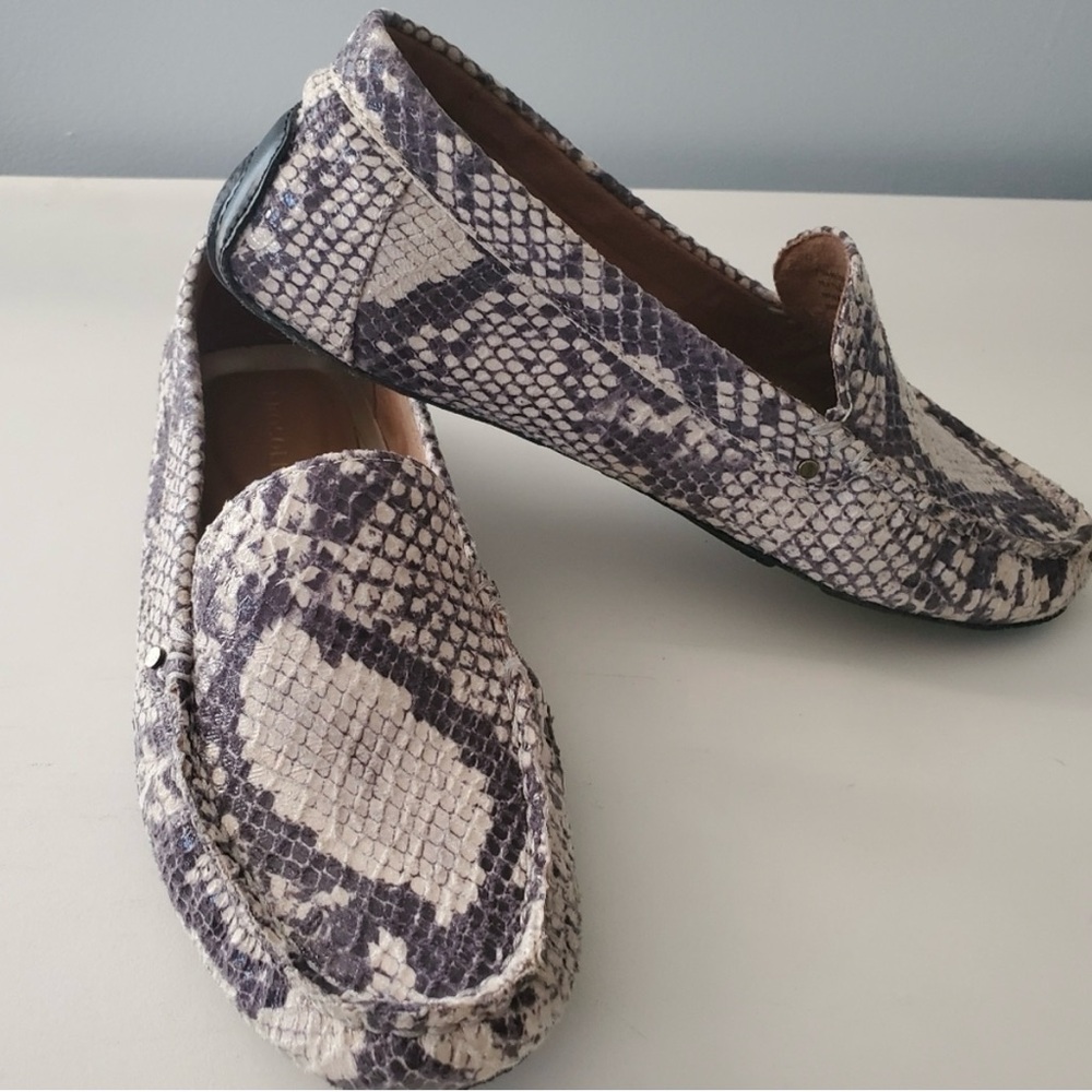 Aerosoles Bleeker Leather Snake Loafers Neutral